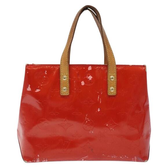 LOUIS VUITTON Monogram Vernis Reade PM Hand Bag Red Rouge M91088 - Picture 3 of 12